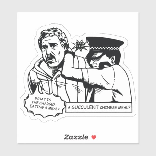 多肉質の中国料理、これは民主主義マニア シール (シート)