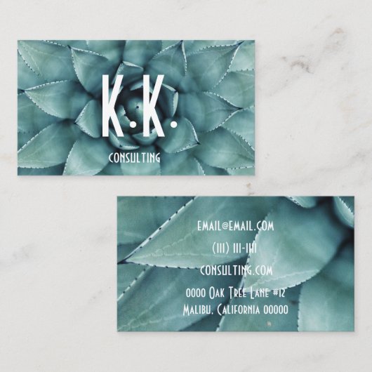 多肉質の名刺 名刺 (正面/裏面)