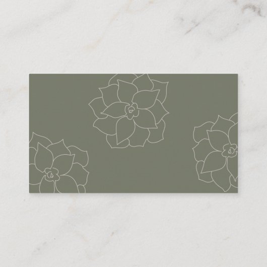 多肉質の名刺 |薬用スタイル 名刺 (裏面)