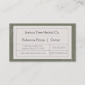 多肉質の名刺 |薬用スタイル 名刺 (正面)