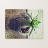 多肉質の屋内リラックスガーデニング気にの ジグソーパズル (横)