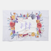 多肉質の水が母の日を彩る キッチンタオル (横)