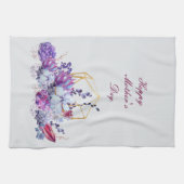 多肉質の水の色ハッピーマザーズデイキッチン キッチンタオル (横)