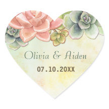 多肉質の水彩フローラ