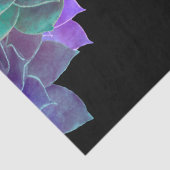 多肉質の水彩黒紫グリーンデザイン 薄葉紙 (詳細)