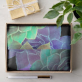 多肉質の水彩黒紫グリーンデザイン 薄葉紙 (ギフト)