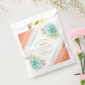 多肉質の水色の緑のオレンジ結婚の色 フェイバーバッグ (封をした状態)