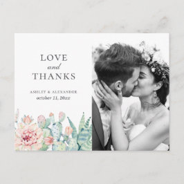 多肉質の花。結婚のフローラは感謝してい君 ポストカード