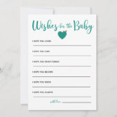 多肉質の赤ちゃんシャワーがベビーを願う 招待状 (正面)