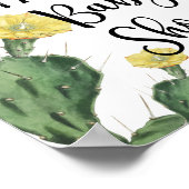 多肉質の赤ちゃんシャワー歓迎サイン ポスター (角)