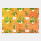 多肉質の ラッピングペーパーシート (正面3)