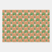 多肉質の ラッピングペーパーシート (正面2)