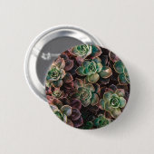 多肉質の 缶バッジ (正面&裏面)