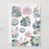 多肉質の | Pastelベビーシャワー 招待状 (裏面)