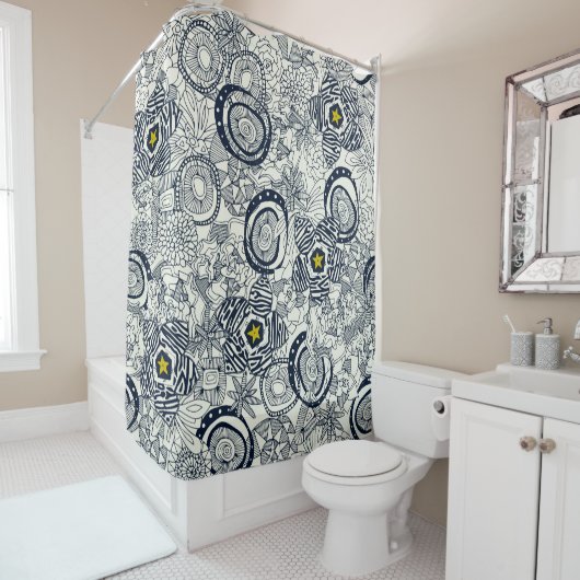 多肉質アイボリー果樹星 シャワーカーテン (インサイチュ)