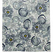 多肉質アイボリー果樹星 シャワーカーテン (正面)