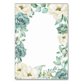 多肉質アイボリー水結婚色のエンクロージャカード テーブルナンバー (裏面)