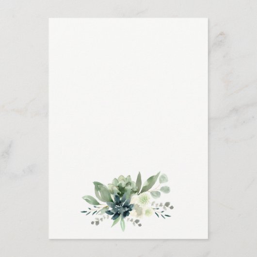 多肉質カボチャアドバイスムームズベイビーシャワー エンクロージャーカード (裏面)