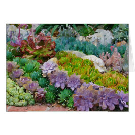 多肉質カラフルの庭園挨拶カード