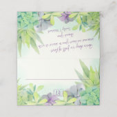 多肉質ガーデンの水彩 プレイスカード (外部開封)