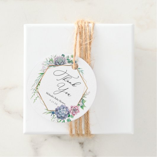 多肉質ゴールドフレームありがとう フェイバータグ (インサイチュ)