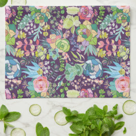 多肉質サボテンのガーデニングキッチンタオル キッチンタオル