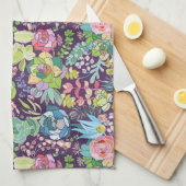 多肉質サボテンのガーデニングキッチンタオル キッチンタオル (四つ折り)