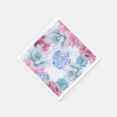 多肉質シモダンックマーブルブライダルシャワーフィエスタ スタンダードカクテルナプキン (角)