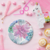 多肉質シモダンックマーブルブライダルシャワーフィエスタ ペーパープレート (パーティー)