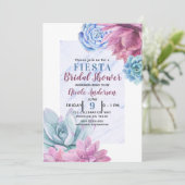 多肉質シモダンックマーブルブライダルシャワーフィエスタ 招待状 (スタンド正面)