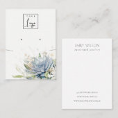 多肉質フローラネックレスイヤリングロゴディスプレイ 名刺 (正面/裏面)