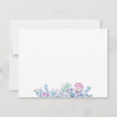 多肉質フローラパーソナライズされた文房具ノートカード ノートカード (裏面)