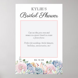 多肉質フローラ結婚のブライダルパーティフォトプロップ ポスター