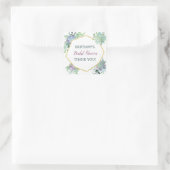 多肉質ブライダルシャワーフェイスシール スクエアシール (バッグ)