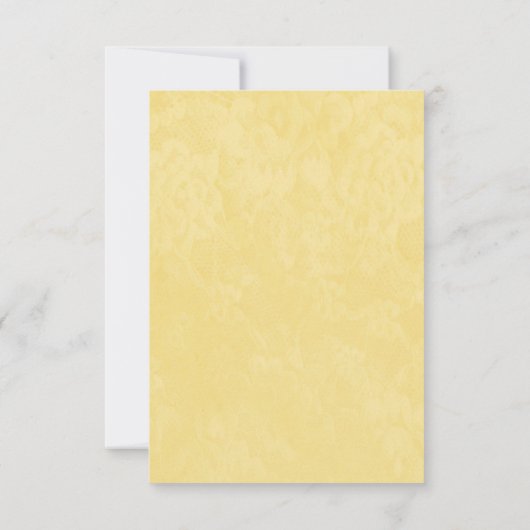 多肉質ブライダルシャワー水彩イエローレース 招待状 (裏面)