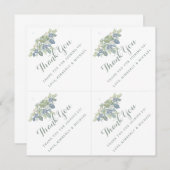 多肉質ブーケパーソナライズされたサンキューメッセージカード 招待状 (正面/裏面)