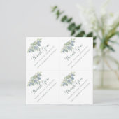 多肉質ブーケパーソナライズされたサンキューメッセージカード 招待状 (スタンド正面)