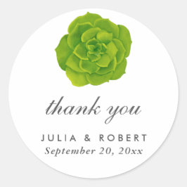 多肉質ミニマルエレガントな結婚式 ラウンドシール