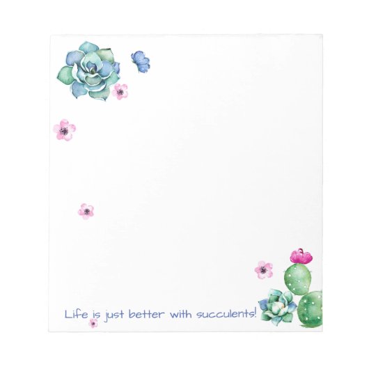 多肉質メモ帳 ノートパッド (正面)