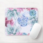 多肉質モダンシックマーブルフィエスタガーデン マウスパッド (マウス)