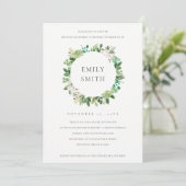 多肉質リース葉ブランチ&バブリー招待状 サンキューカード (スタンド正面)