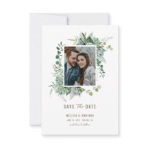 多肉質庭園の結婚式写真の保存日付