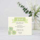 多肉質結婚式招待状 招待状 (スタンド正面)