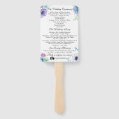 多肉質結婚式 プログラム扇風水色の花 ハンドファン (裏面)