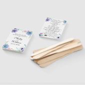 多肉質結婚式 プログラム扇風水色の花 ハンドファン (組立なし)