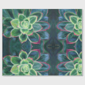 多肉質絵画包装紙 ラッピングペーパー (フラット)