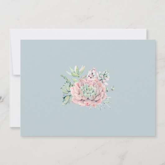 多肉赤面フローラサボテンリハーサルディナー 招待状 (裏面)