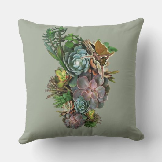 多肉配列 クッション (裏面)