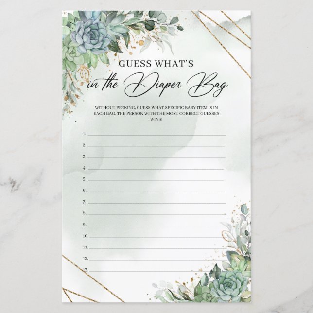 多肉金ゴールドおむつバッグの中身を推測 (正面)