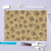 多肉金ゴールドグリッター金属エレガントデザイン 薄葉紙 (クラフト)